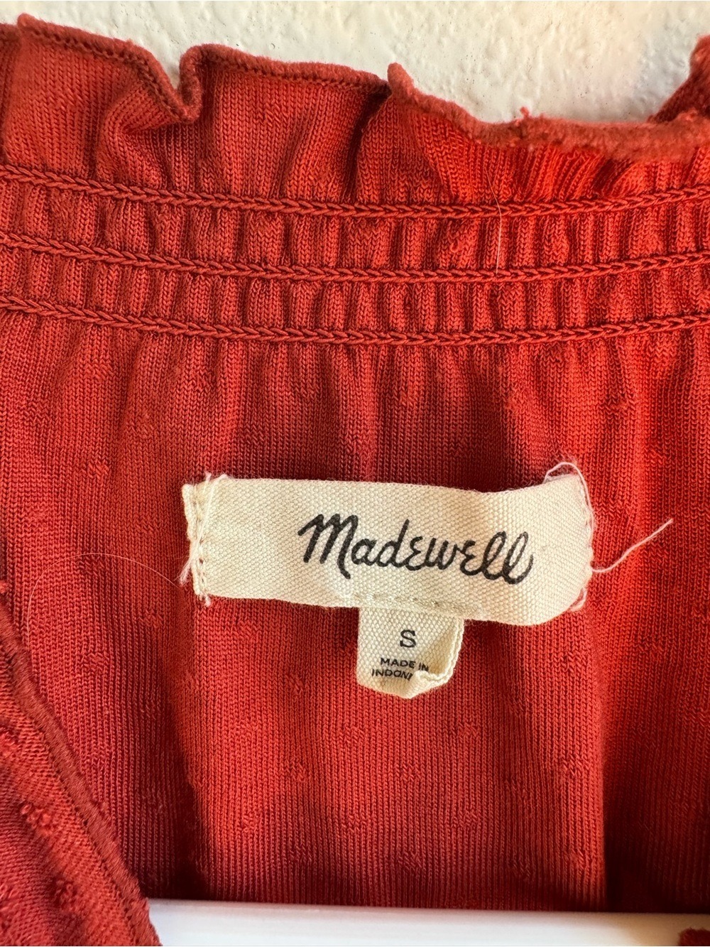 ☀️ MADEWELL Textured Smocked Sleeve Blouse - Picture 8 of 12
